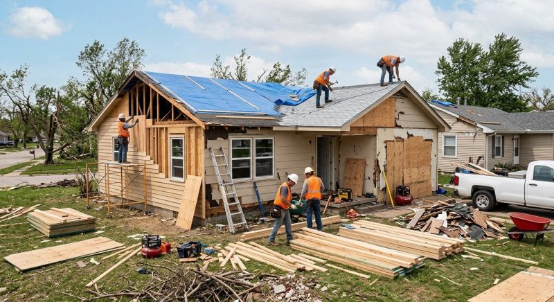 Roof Storm Damage Remediation in Kansas City, KS